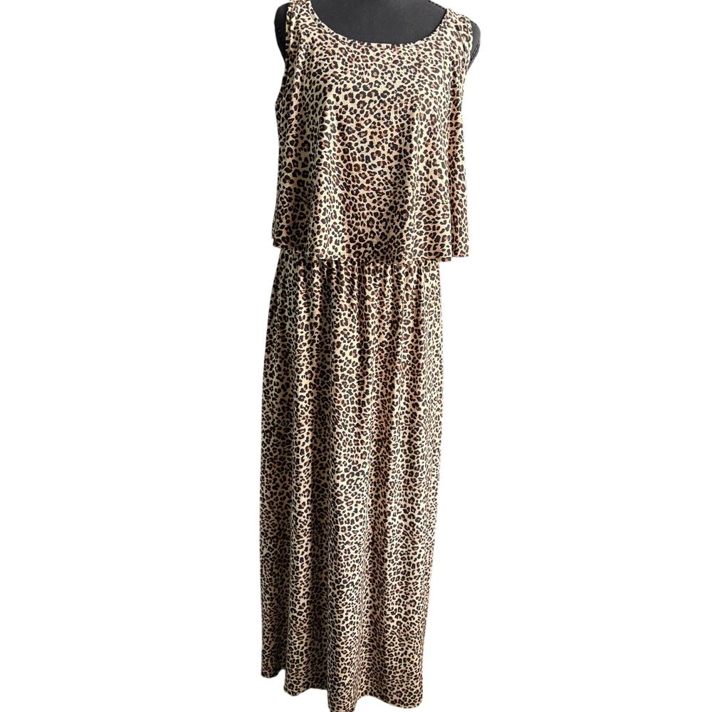 ROBERT LOUIS Women's Leopard Print Maxi Dress